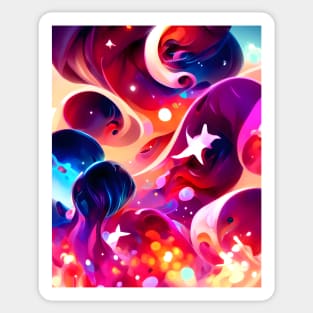 Sea of Stars Fluid Abstract Pattern Sticker